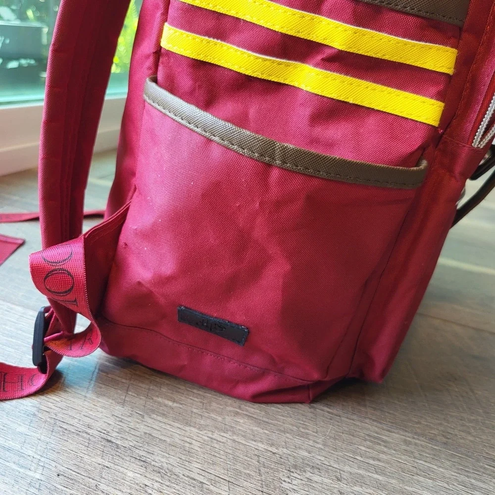 Harry Potter Gryffindor Quidditch Maroon Canvas Backpack Hogwarts Branded Straps